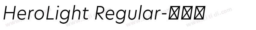 HeroLight Regular字体转换